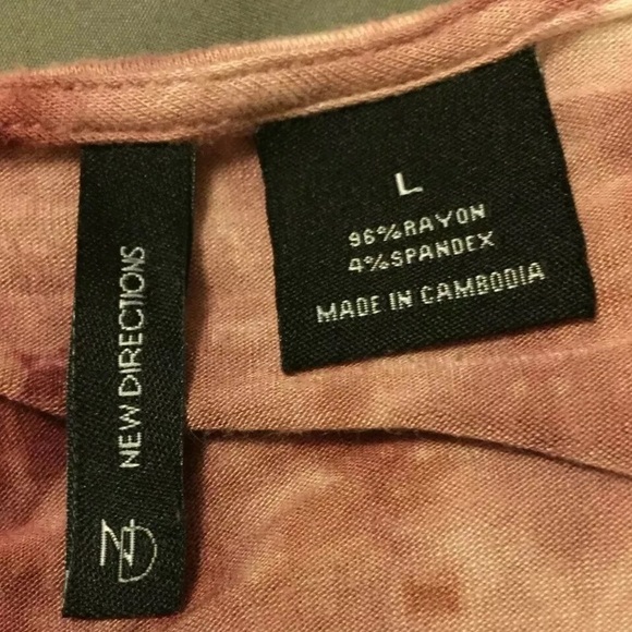 Women’s Large pink tie dyed bell sleeve blouse - Picture 7 of 8